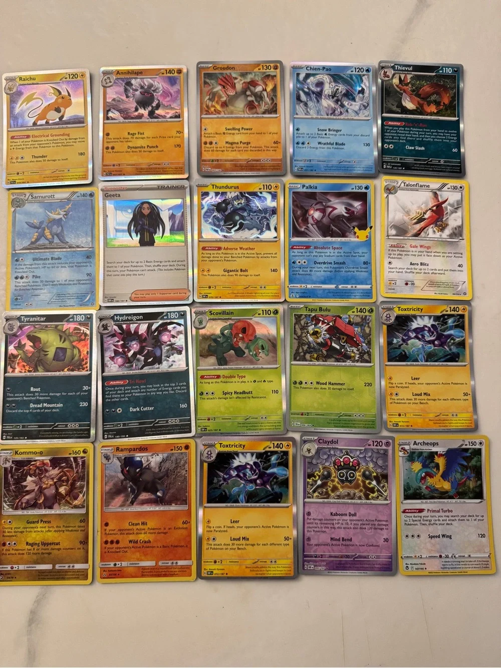 Pokemon Trading Card Lot - Yellow, Blue, Red, Green, Purple, Black, White